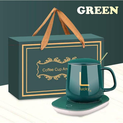 Electric Coffee Warmer |Smart Mug Warmer Anti-Slip for Coffee, Tea, Hot Chocolate, Beverage (Green)