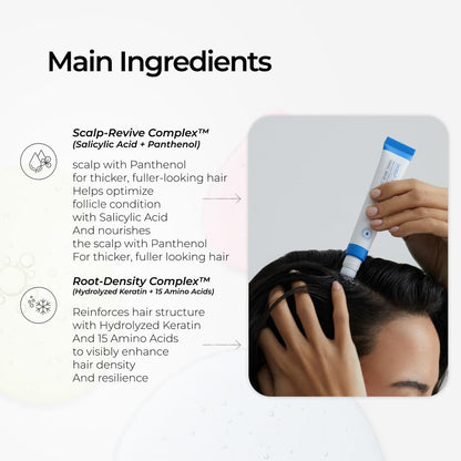 Scalpy Hair Growth Serum for Thinning Hair | Korean Scalp Treatment with Salicylic Acid, Menthol, Dexpanthenol | Supports Hair Density & Thickening | Fuller Looking Hair & Scalp Health