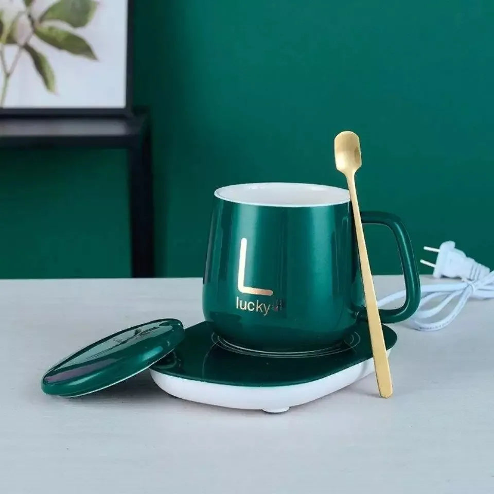 Electric Coffee Warmer |Smart Mug Warmer Anti-Slip for Coffee, Tea, Hot Chocolate, Beverage (Green)