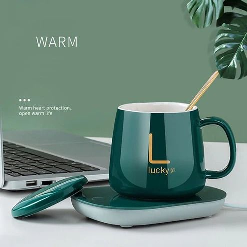 Electric Coffee Warmer |Smart Mug Warmer Anti-Slip for Coffee, Tea, Hot Chocolate, Beverage (Green)