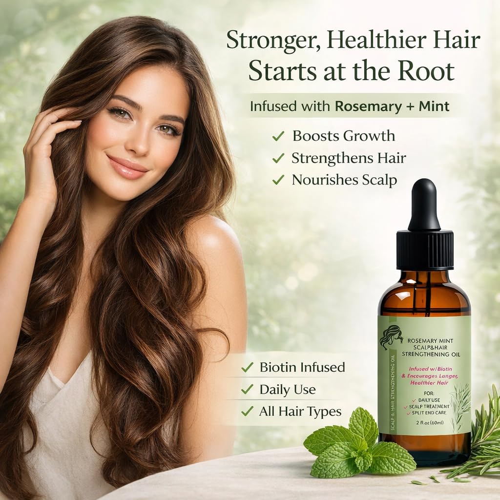 Rosemary Mint Scalp and Hair Strengthening Oil Original | Mielle Organics