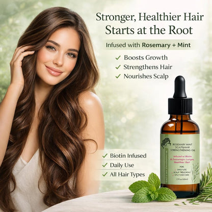Rosemary Mint Scalp and Hair Strengthening Oil Original | Mielle Organics