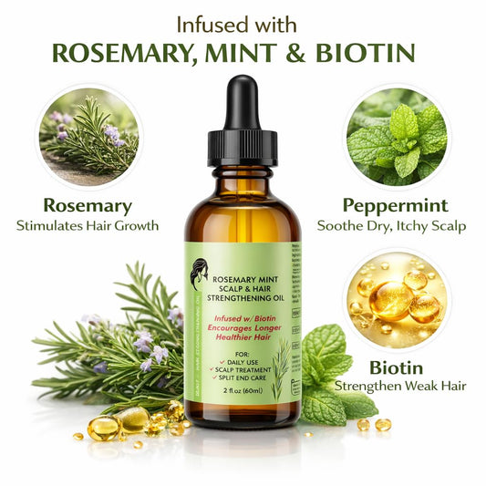 Rosemary Mint Scalp and Hair Strengthening Oil Original | Mielle Organics