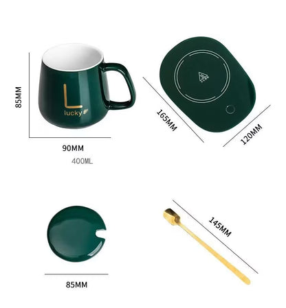 Electric Coffee Warmer |Smart Mug Warmer Anti-Slip for Coffee, Tea, Hot Chocolate, Beverage (Green)