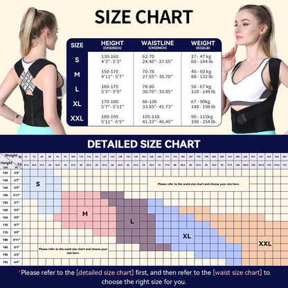 Shoulder Back Support Belt Posture Corrector for Women and Men,Adjustable Shoulder Straightener,Back Support Brace,Upper Spine scoliosis, hunchback Black Large