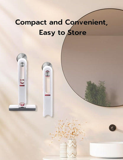 Portable Mini Cleaning Mop, Mini Sponge Mop, Wet and Dry Use Cleaning System, Mini Mop for Bathroom, Kitchen, Desktop, Glass, Living Room, Car (2 Sponge Head + 1 Squeeze Handle)