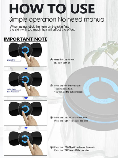 Electric Mini Massager Machine,Low Frequency Multi Function Physiotherapy Instrument Muscle Stimulator,Full Body Pain Relief Therapy Device