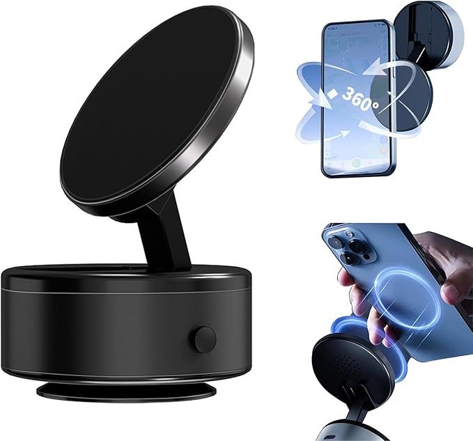 Car Phone Holder - [70 LBS for Mag safe Car Mount, 360°, Mobile Holder for Car/Mirror/Smooth Surface for All Phone