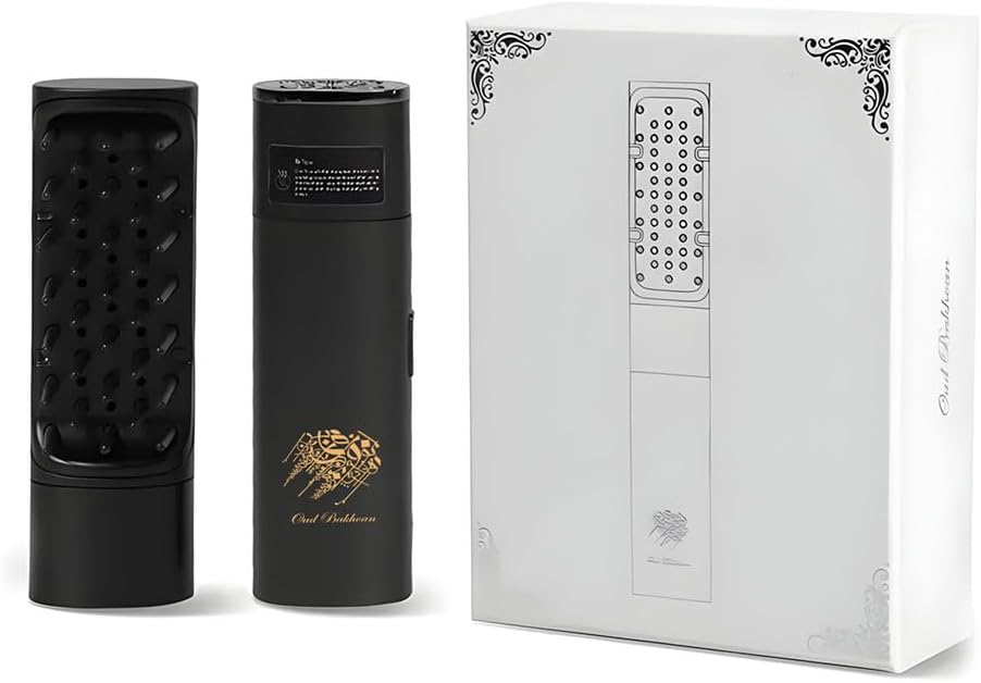 Hair Bakhoor Electric Oud Hair Comb Diffuser – Portable Rechargeable Incense Burner for Bakhoor & Oud
