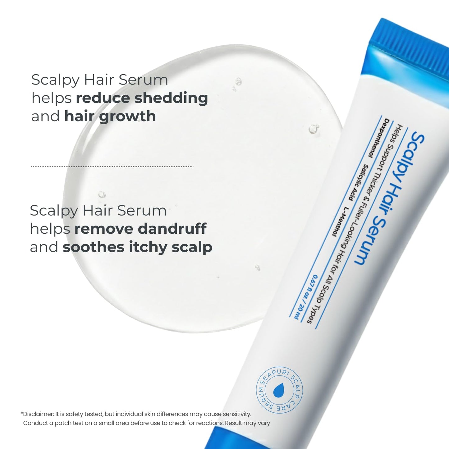 Scalpy Hair Growth Serum for Thinning Hair | Korean Scalp Treatment with Salicylic Acid, Menthol, Dexpanthenol | Supports Hair Density & Thickening | Fuller Looking Hair & Scalp Health
