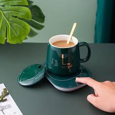 Electric Coffee Warmer |Smart Mug Warmer Anti-Slip for Coffee, Tea, Hot Chocolate, Beverage (Green)