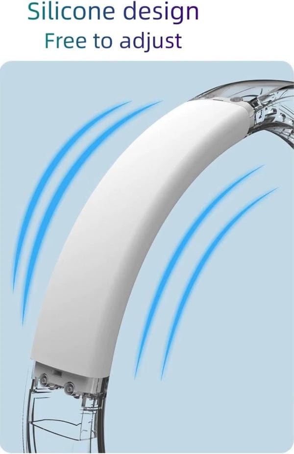 Vaneless Neck Hanging Fan | USB Rechargeable| Quiet & Lightweight for Indoor/Outdoor|Travel, Sports (WHITE)